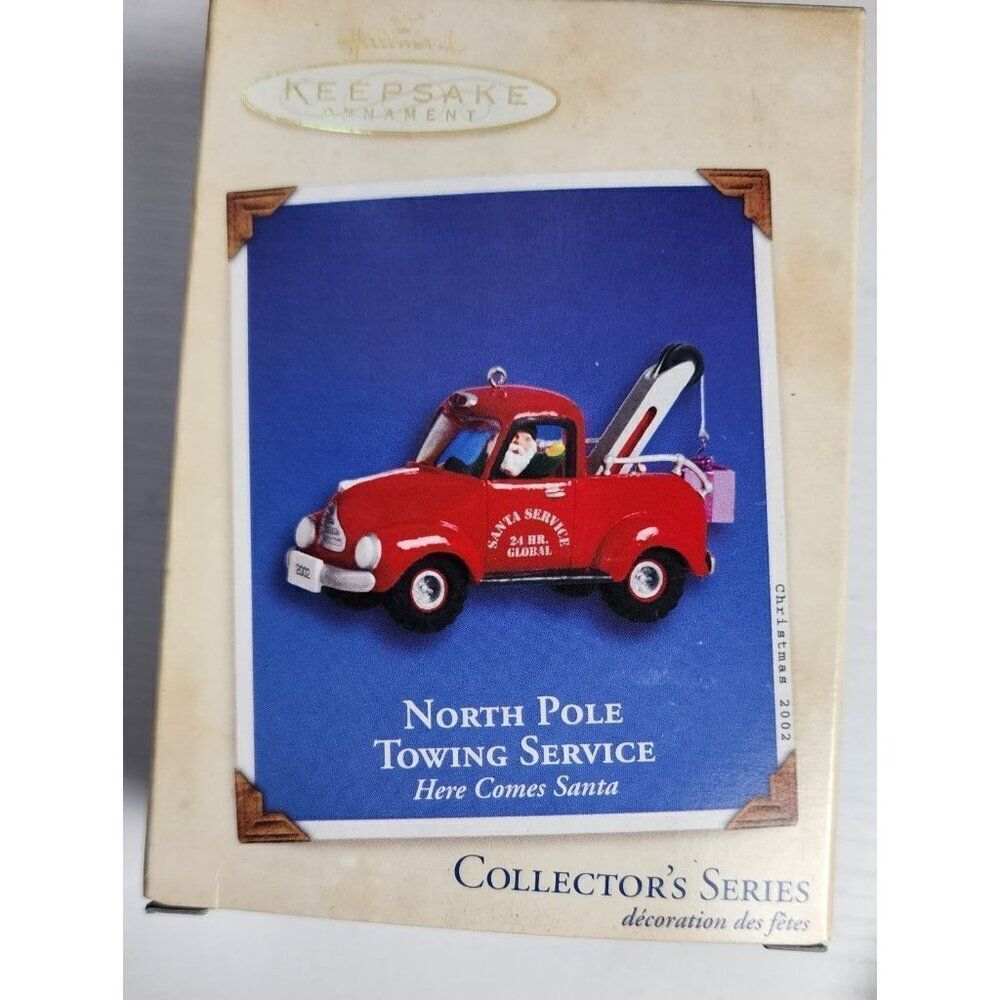 Hallmark Vintage Here Comes Santa North Pole Towing Service Christmas Ornament D